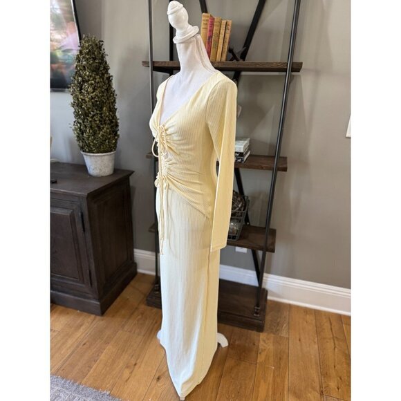 Significant Other Marie Bodycon Maxi Dress Butter Cream Womens Size 4 - Picture 9 of 12